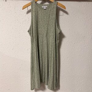 Athleta Santorini Thera Dress green and cream pattern